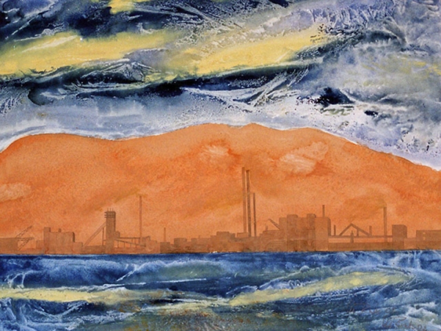Industriekulisse, 80x60cm